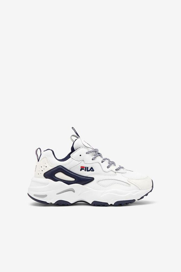 Tênis Running Fila Rapaz Branco/Azul Marinho/Vermelhas - Fila Little Ray Tracer Loja Online Portugal